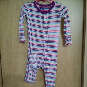NWOT Kickee Pants Footie - Girls Perth Strip